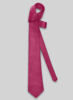Bright Pink Leather Tie - StudioSuits