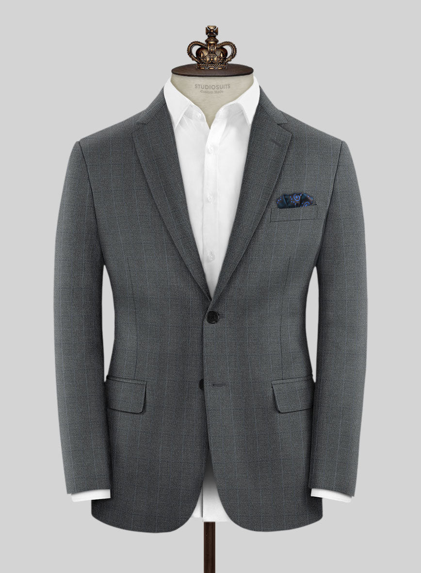 Bristol Rejulo Gray Checks Jacket - StudioSuits