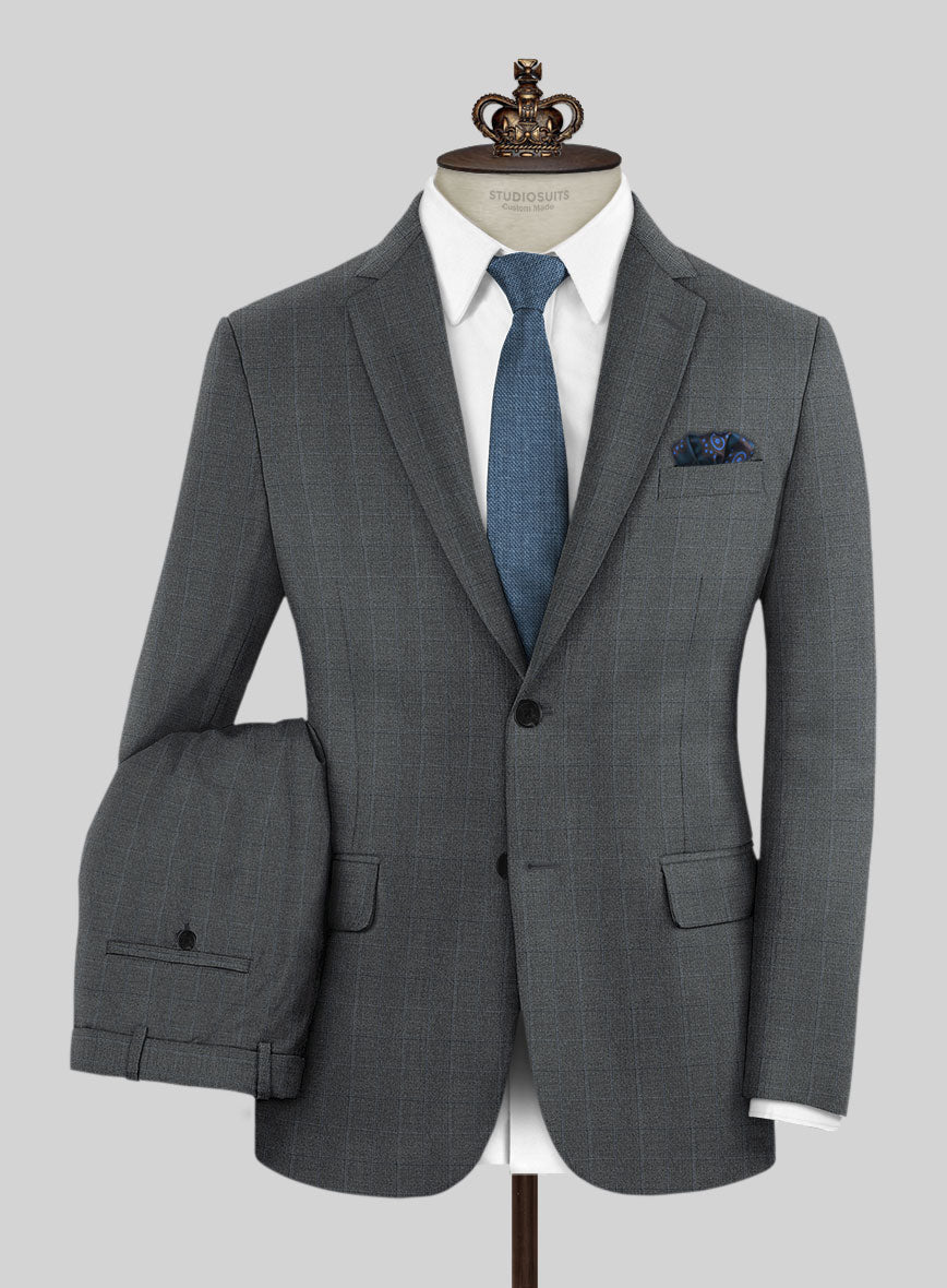 Bristol Rejulo Gray Checks Suit - StudioSuits
