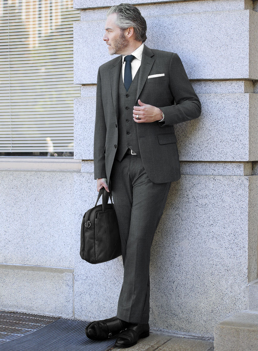 Bristol Rejulo Gray Checks Suit - StudioSuits