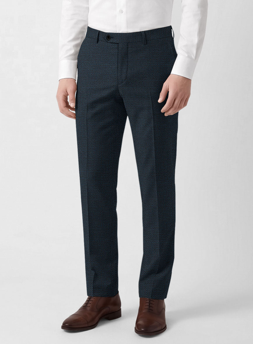 Bristol Bob Weave Teal Blue Pants - StudioSuits