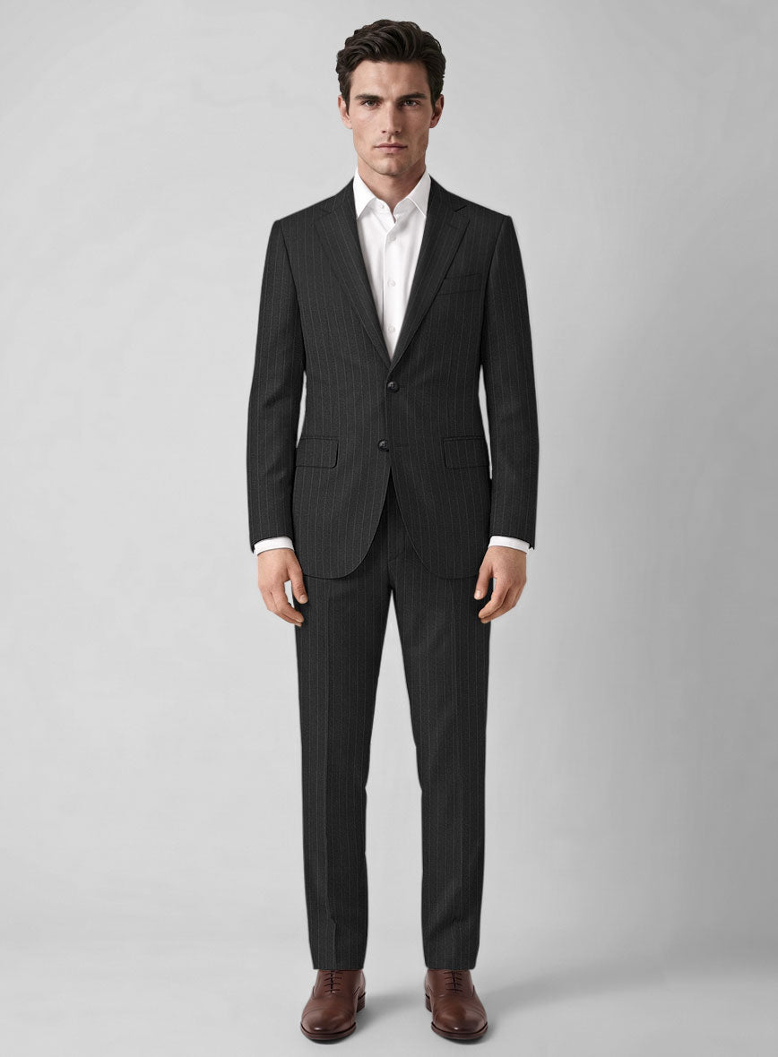 Bristol Charcoal Chalkstripe Suit - StudioSuits