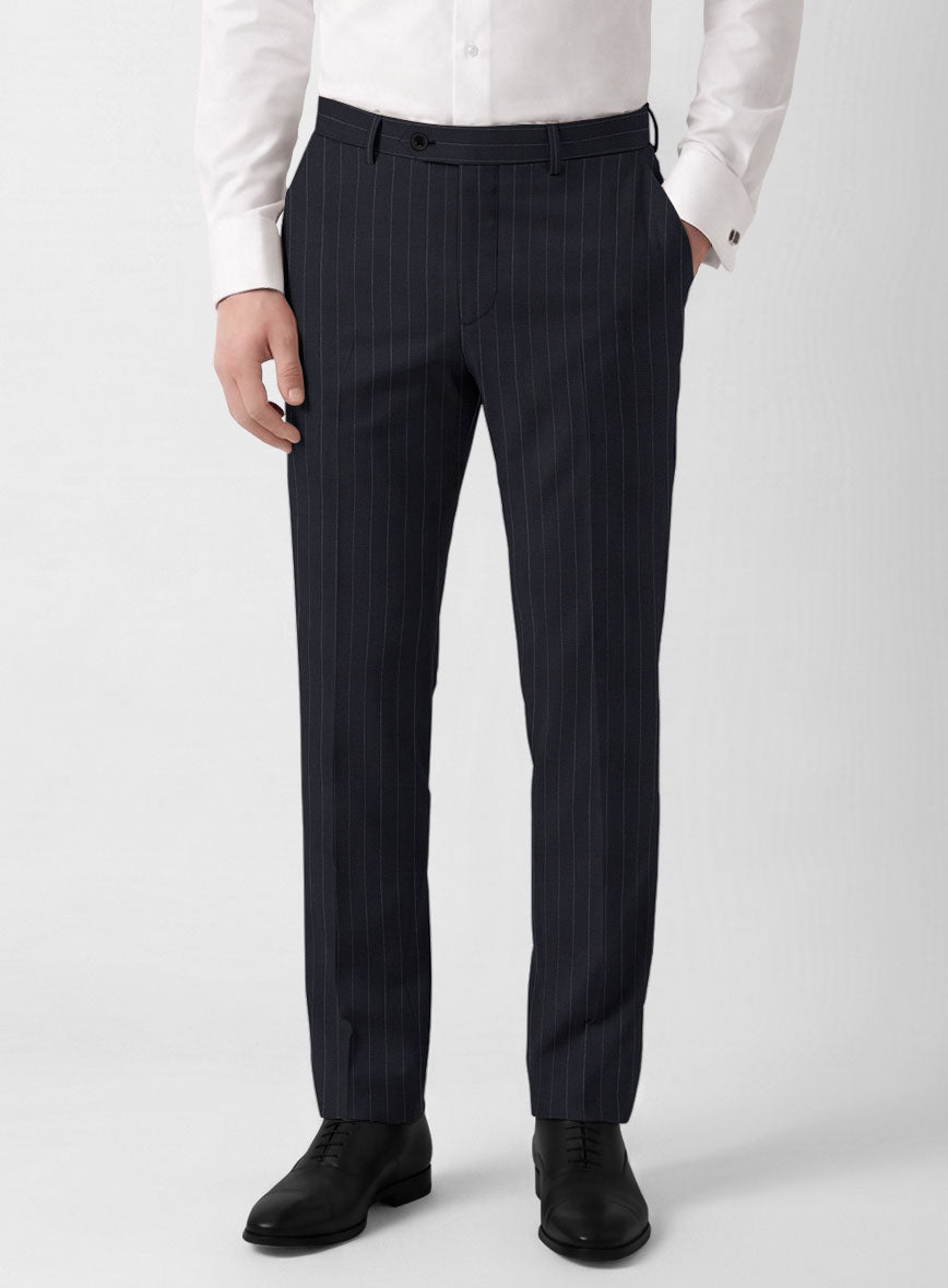 Bristol Dark Blue Regal Stripe Pants - StudioSuits