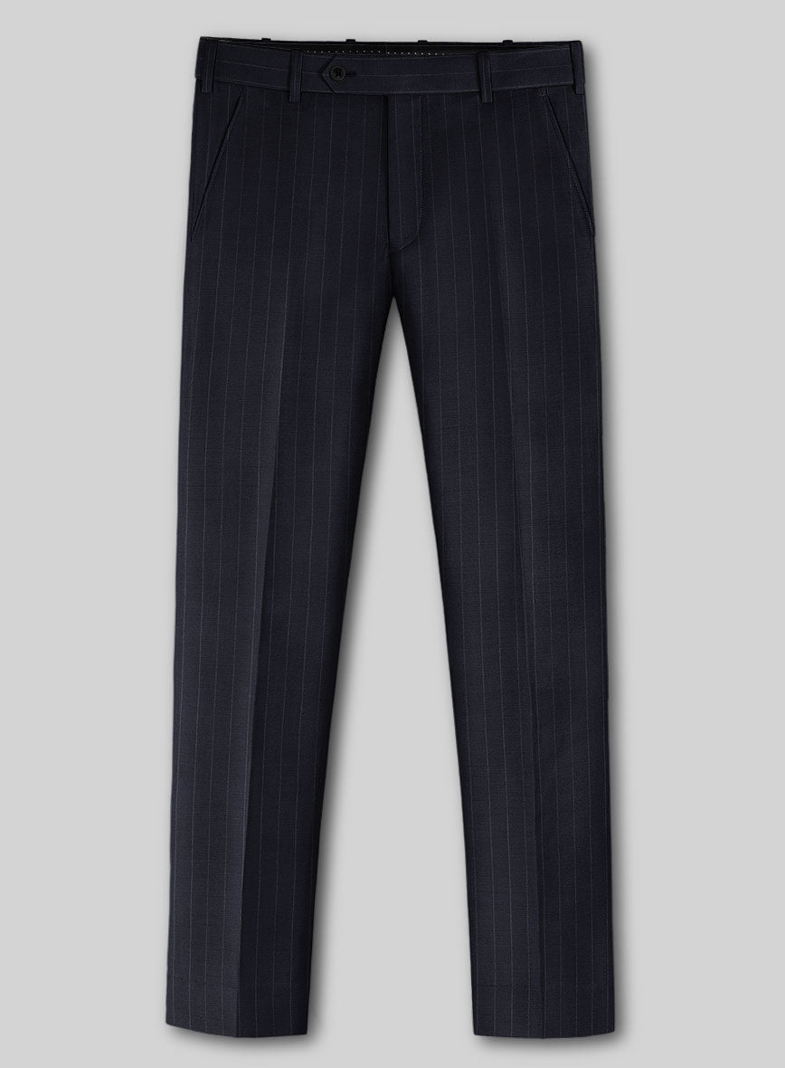 Bristol Dark Blue Regal Stripe Pants - StudioSuits