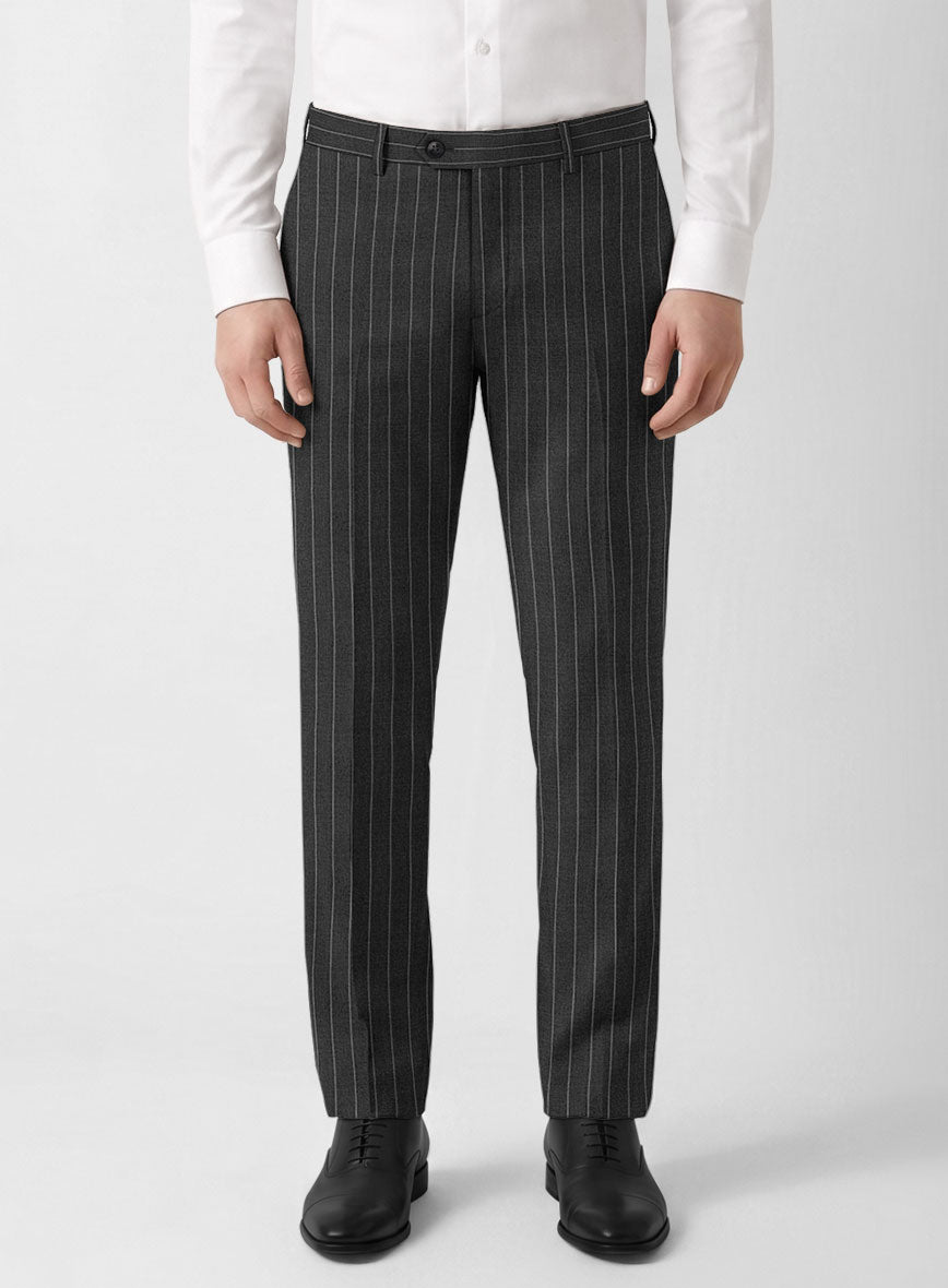 Bristol Gray Rope Stripe Pants - StudioSuits