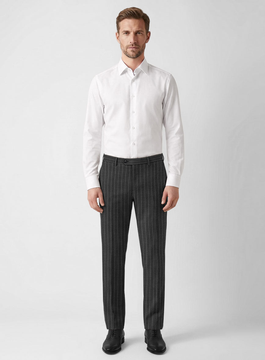 Bristol Gray Rope Stripe Pants - StudioSuits