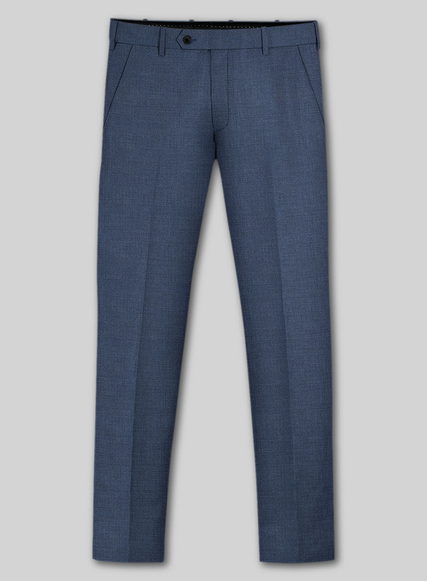 Bristol Light Navy Sharkskin Pants - StudioSuits