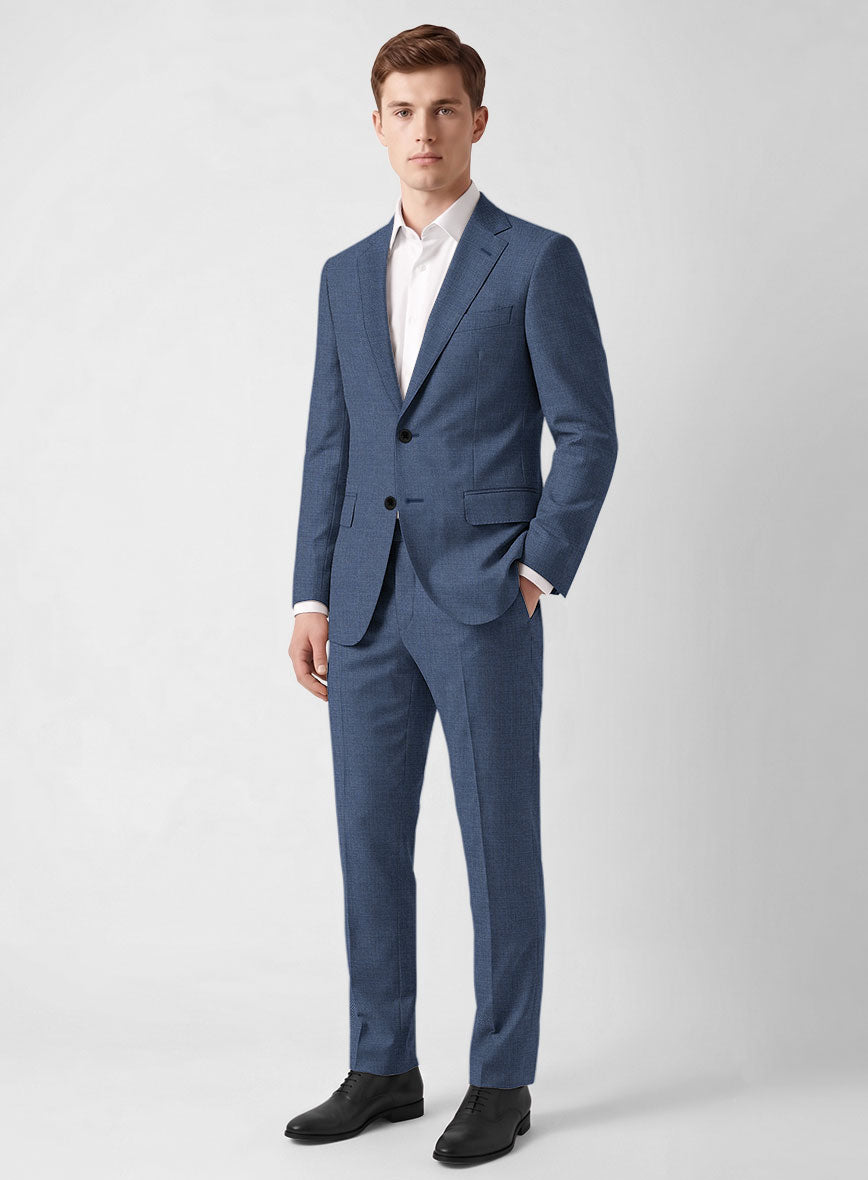 Bristol Light Navy Sharkskin Suit - StudioSuits