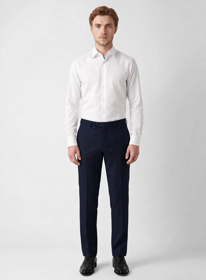Bristol Navy Classic Stripe Pants - StudioSuits