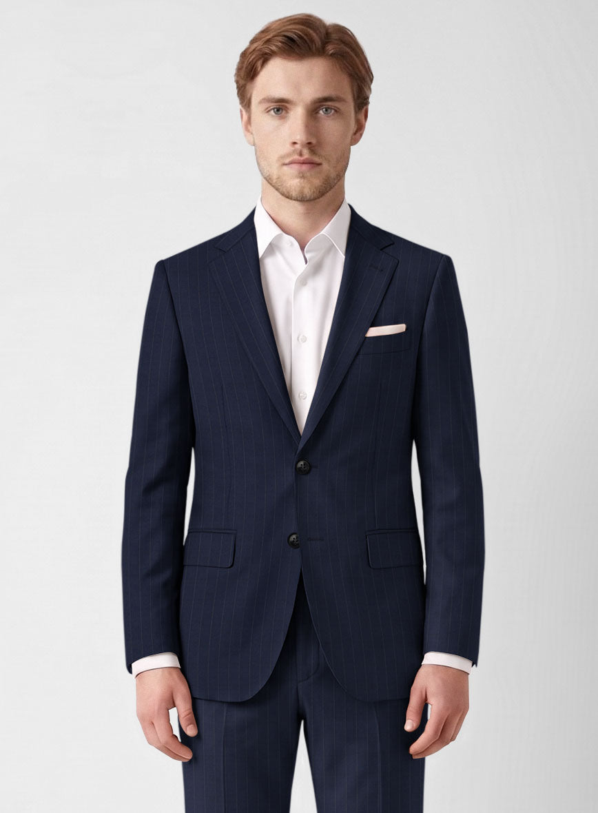 Bristol Navy Classic Stripe Suit - StudioSuits