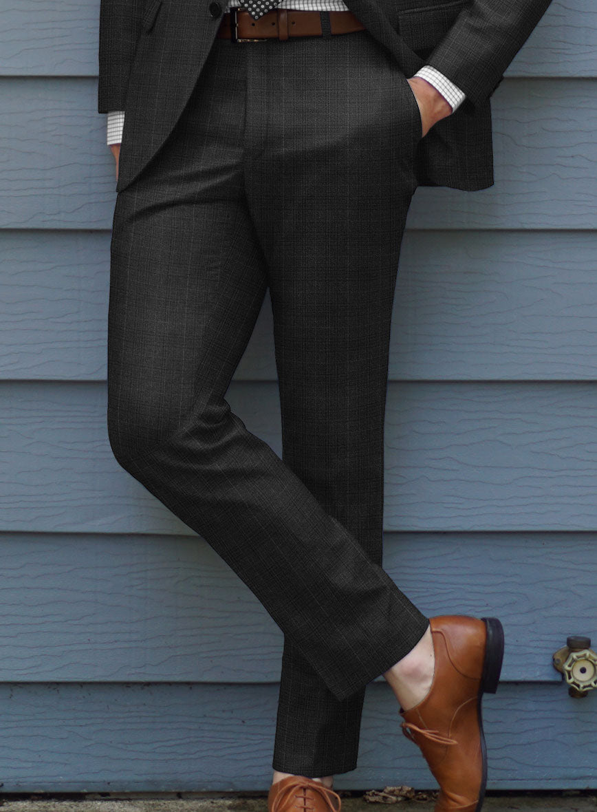 Bristol Alvaro Charcoal Checks Suit - StudioSuits