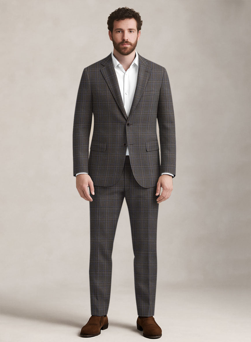 Bristol Argento Gray Check Suit - StudioSuits