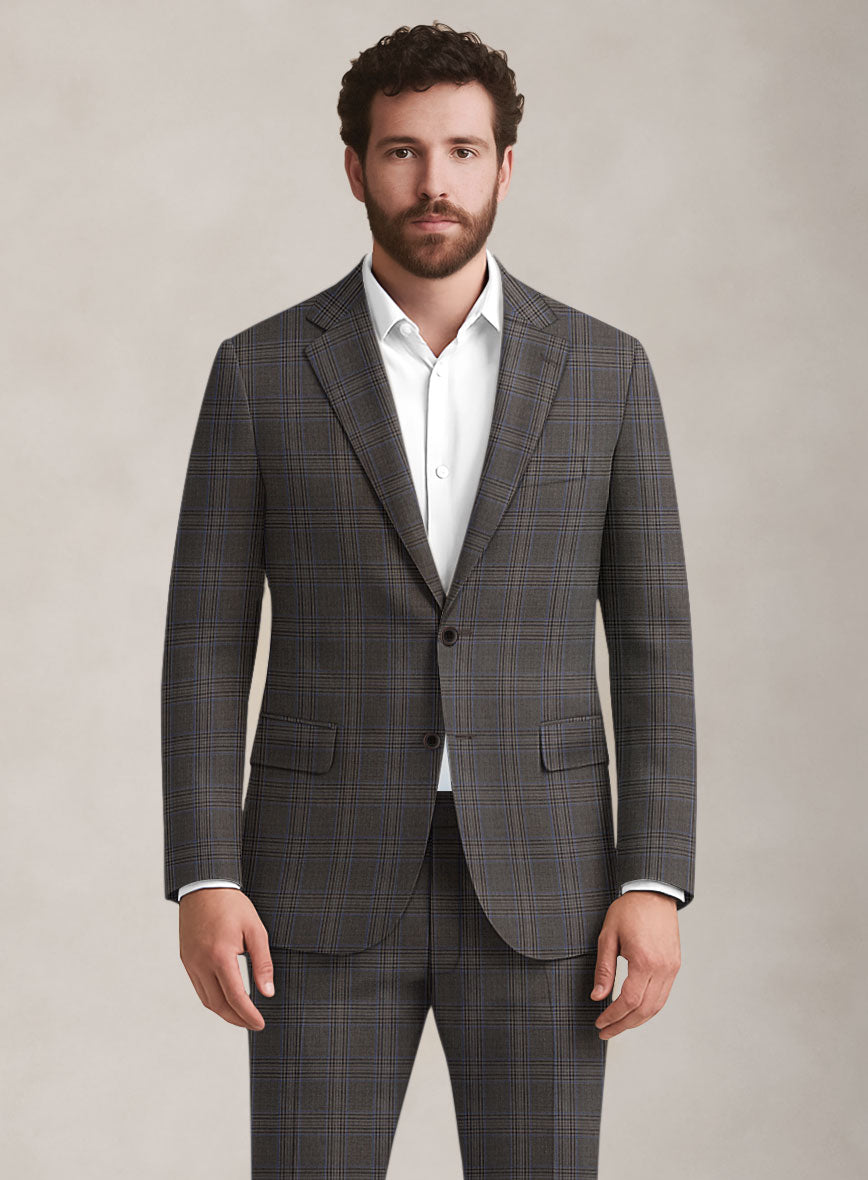 Bristol Argento Gray Check Suit - StudioSuits