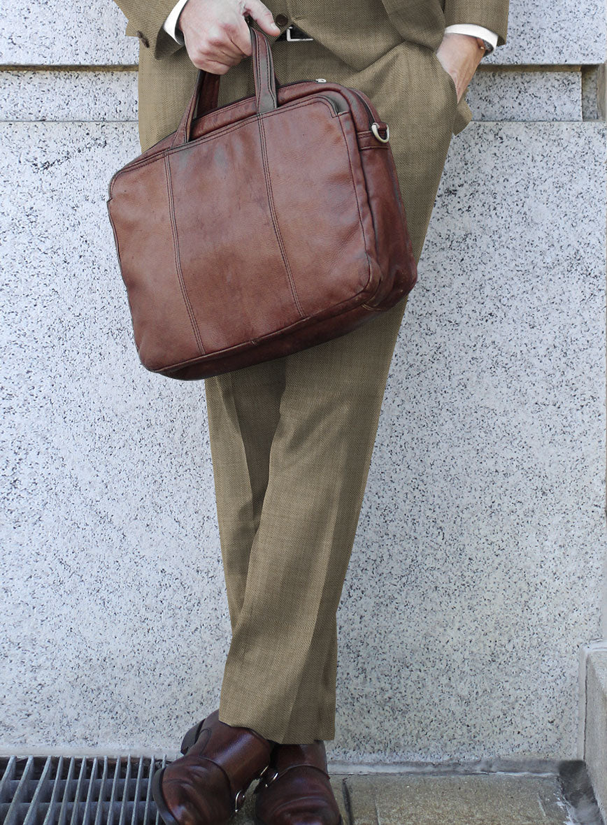 Bristol Beige Sharkskin Suit - StudioSuits