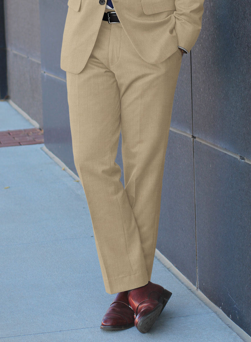 Bristol Beige Wool Suit - StudioSuits