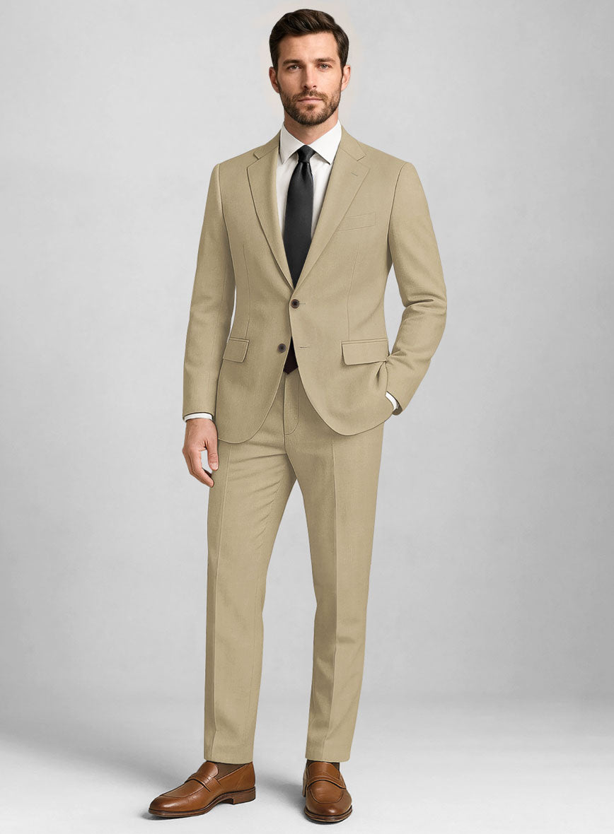 Bristol Beige Wool Suit - StudioSuits