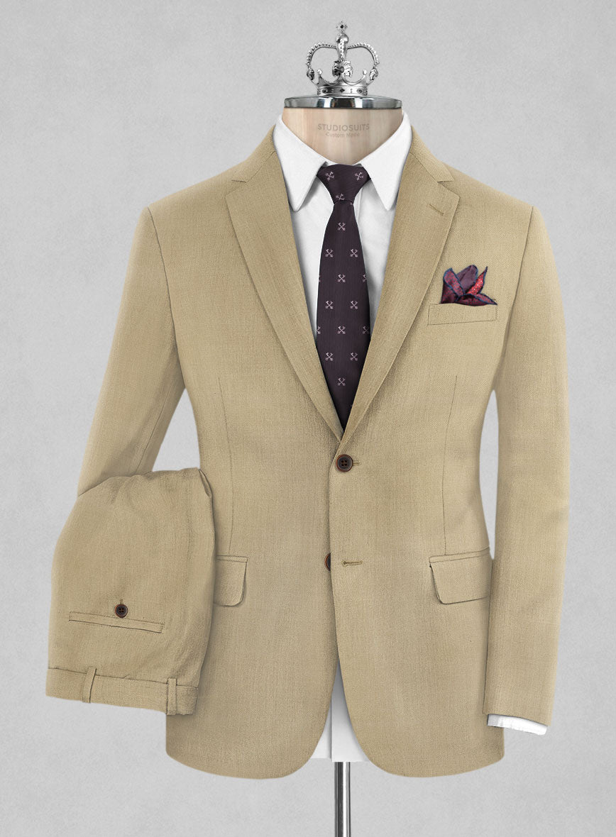 Bristol Beige Wool Suit - StudioSuits