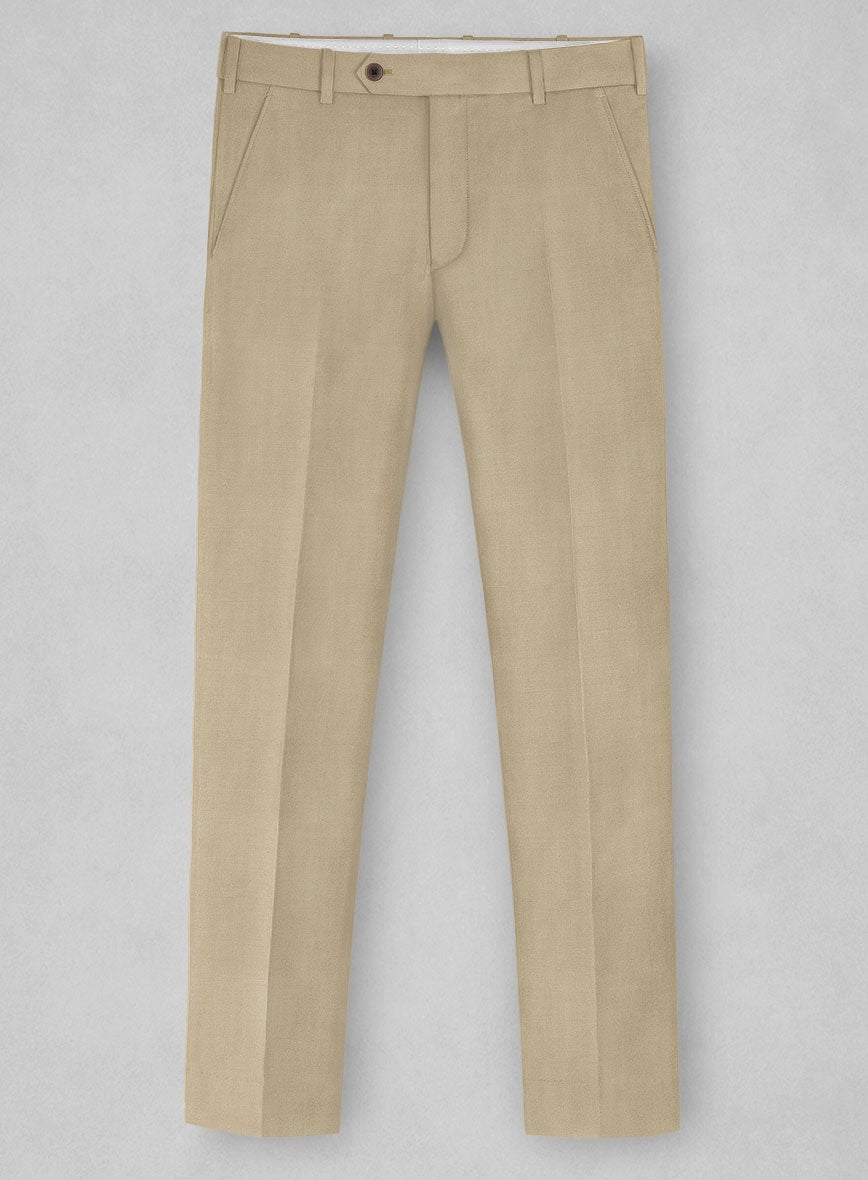 Bristol Beige Wool Pants - StudioSuits