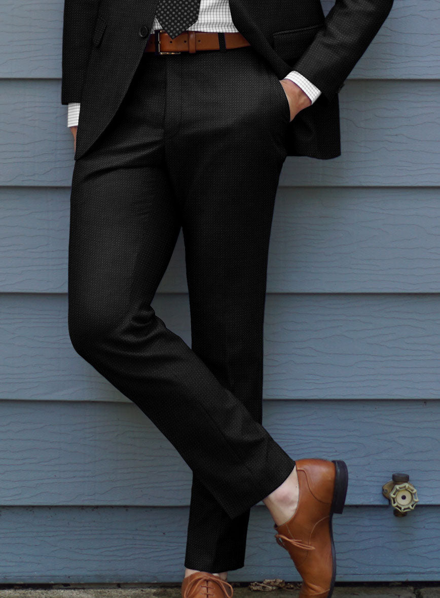 Bristol Bob Weave Black Suit - StudioSuits