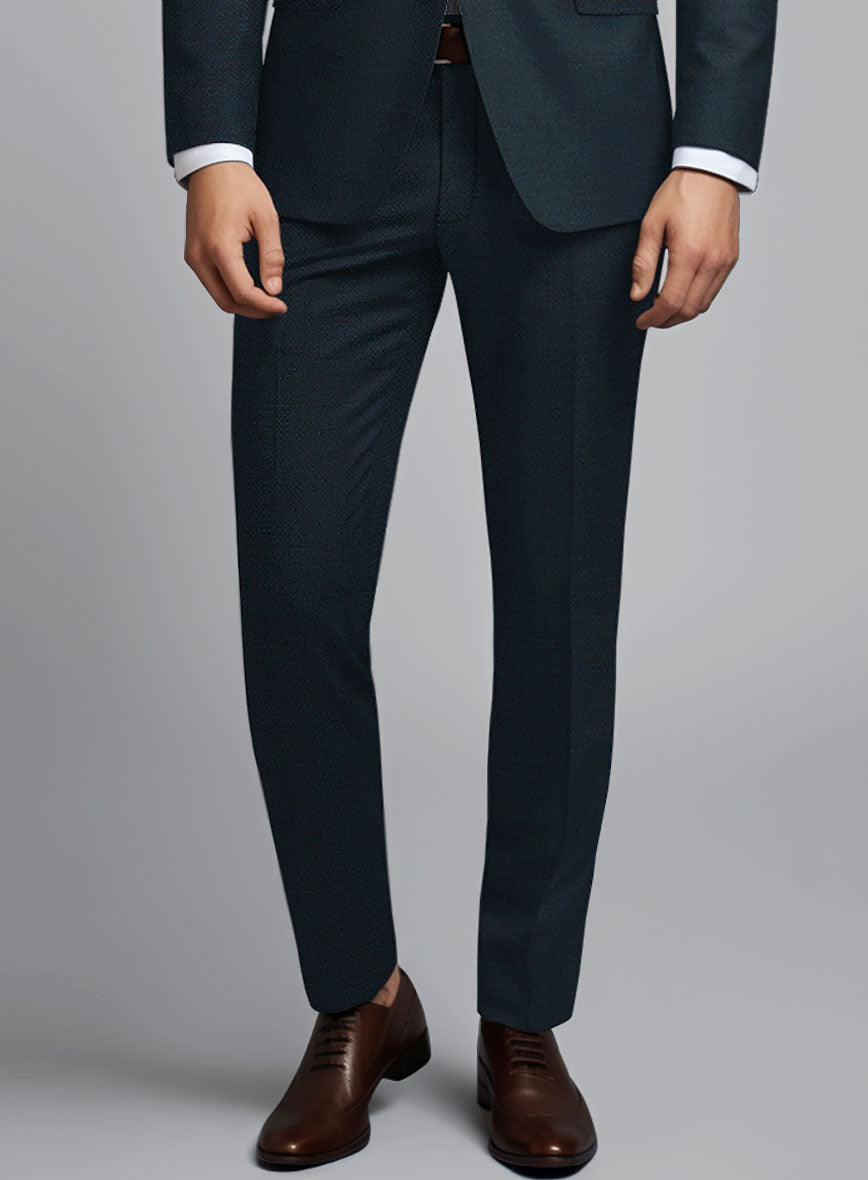 Bristol Bob Weave Teal Blue Pants - StudioSuits