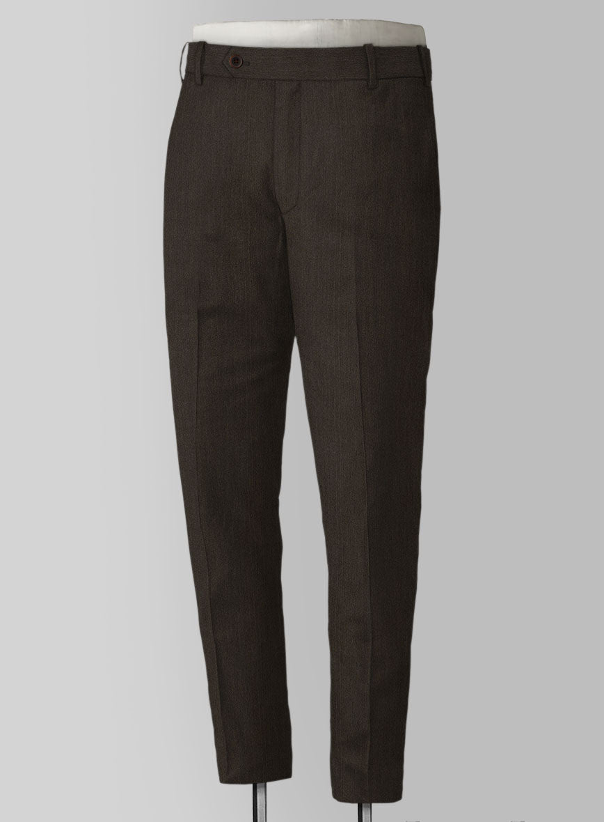 Bristol Brown Herringbone Pants StudioSuits