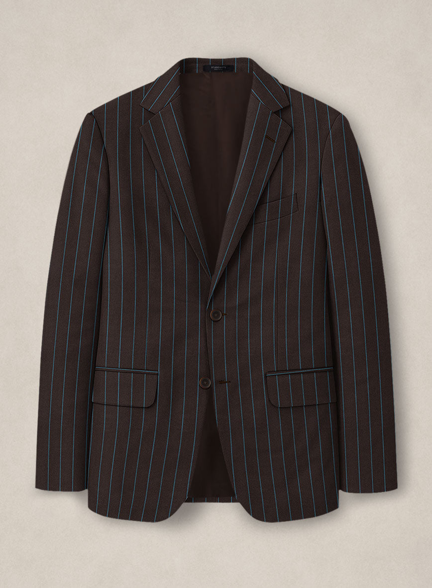 Bristol Brown Rope Stripe Suit - StudioSuits