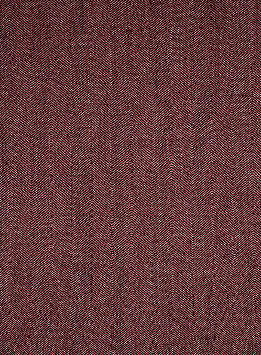 Bristol Burnt Maroon Herringbone Suit - StudioSuits