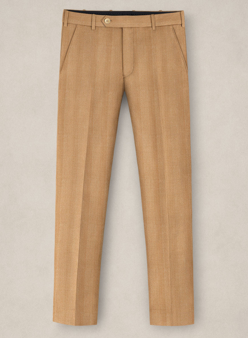 Bristol Camel Herringbone Pants - StudioSuits