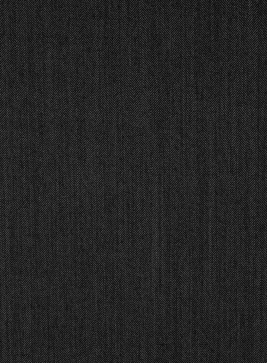 Bristol Carbon Herringbone Suit - StudioSuits