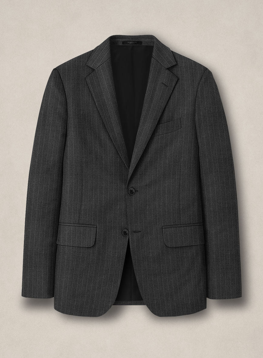 Bristol Charcoal Pinstripe Jacket - StudioSuits