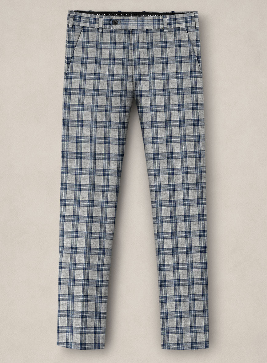 Bristol Gray Blue Check Suit - StudioSuits