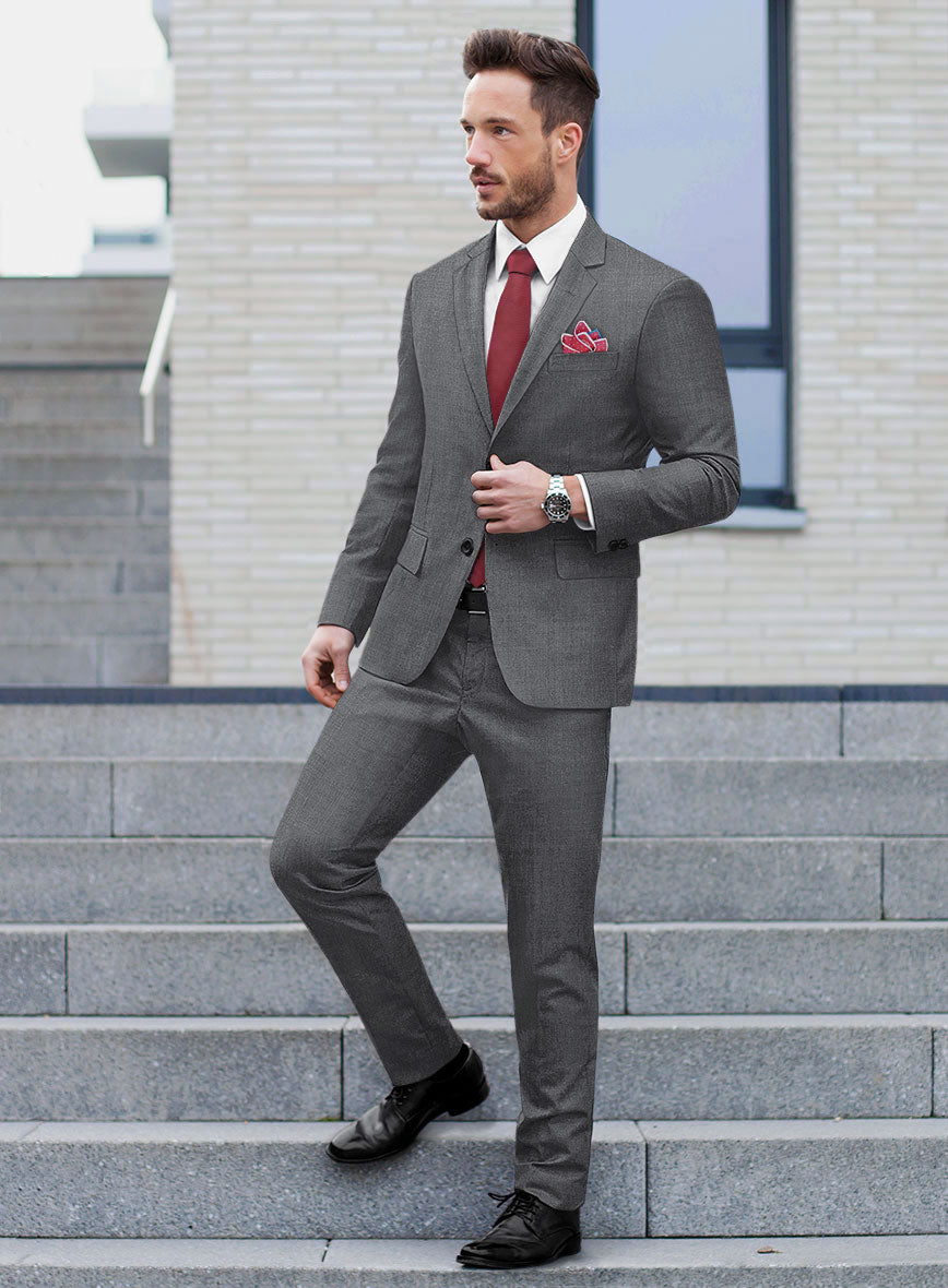 Bristol Gray Grid Suit - StudioSuits