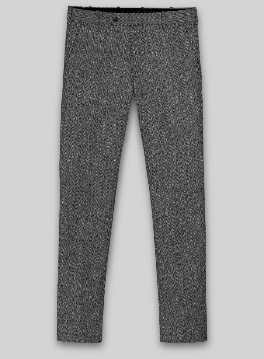 Bristol Gray Herringbone Suit - StudioSuits