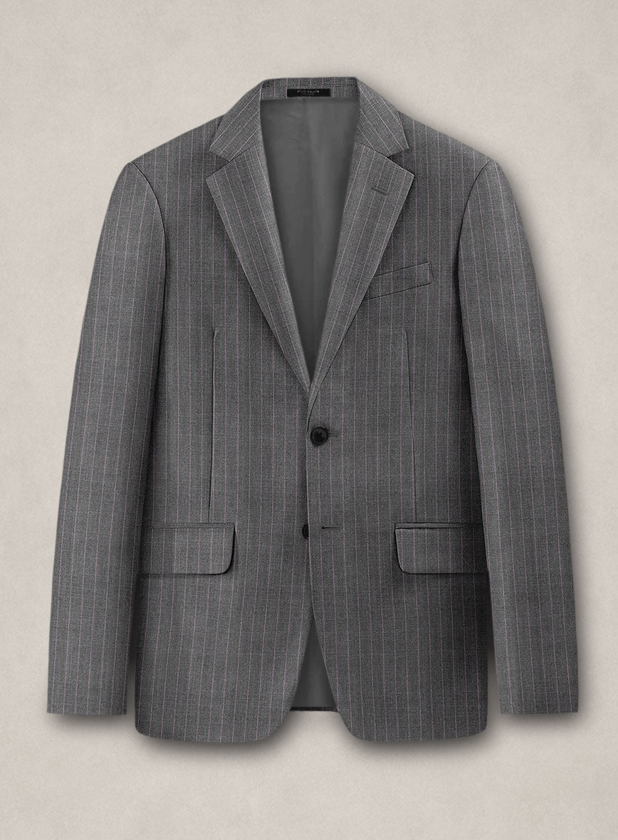 Bristol Gray Pinstripe Jacket - StudioSuits