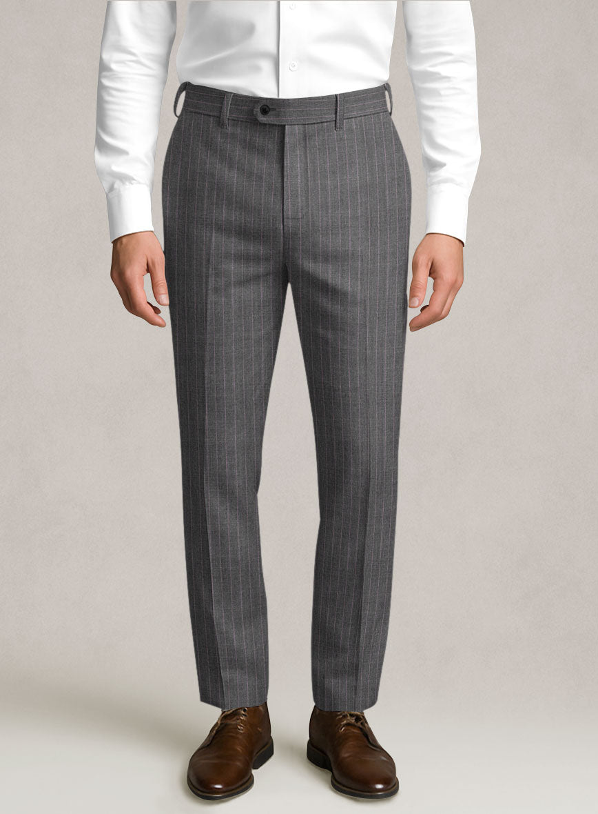 Bristol Gray Pinstripe Pants - StudioSuits