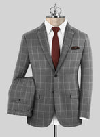 Bristol Lenato Gray Checks Suit - StudioSuits