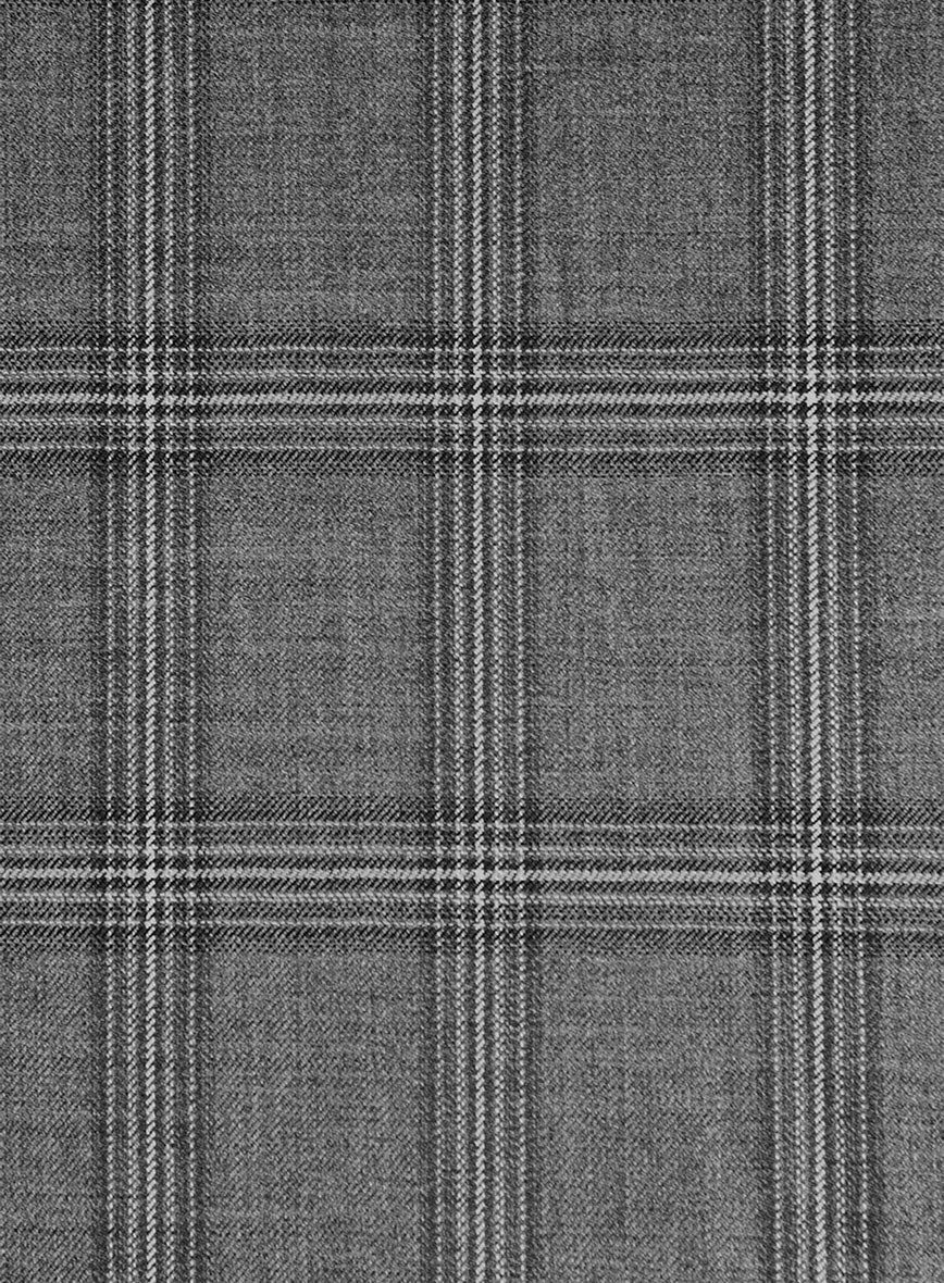 Bristol Marmo Gray Windowpane Suit - StudioSuits