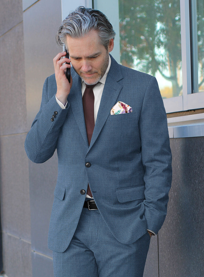 Bristol Nailhead Rich Blue Suit - StudioSuits