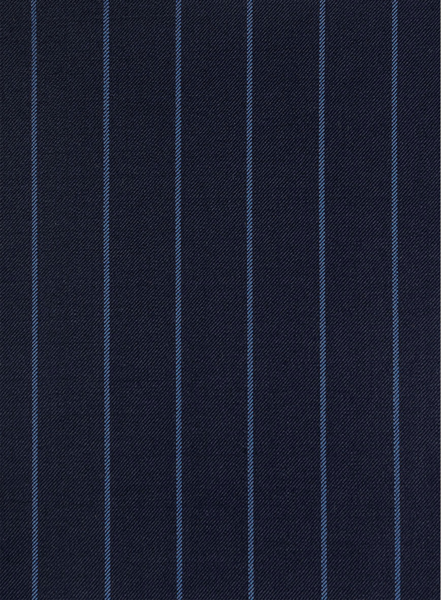 Bristol Navy Blue Rope Stripe Pants - StudioSuits