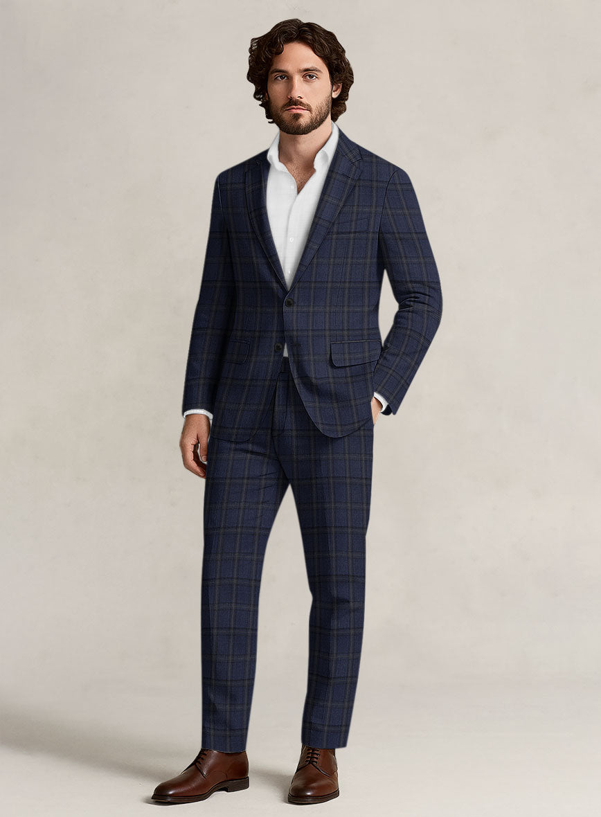 Bristol Navy Windowpane Suit - StudioSuits