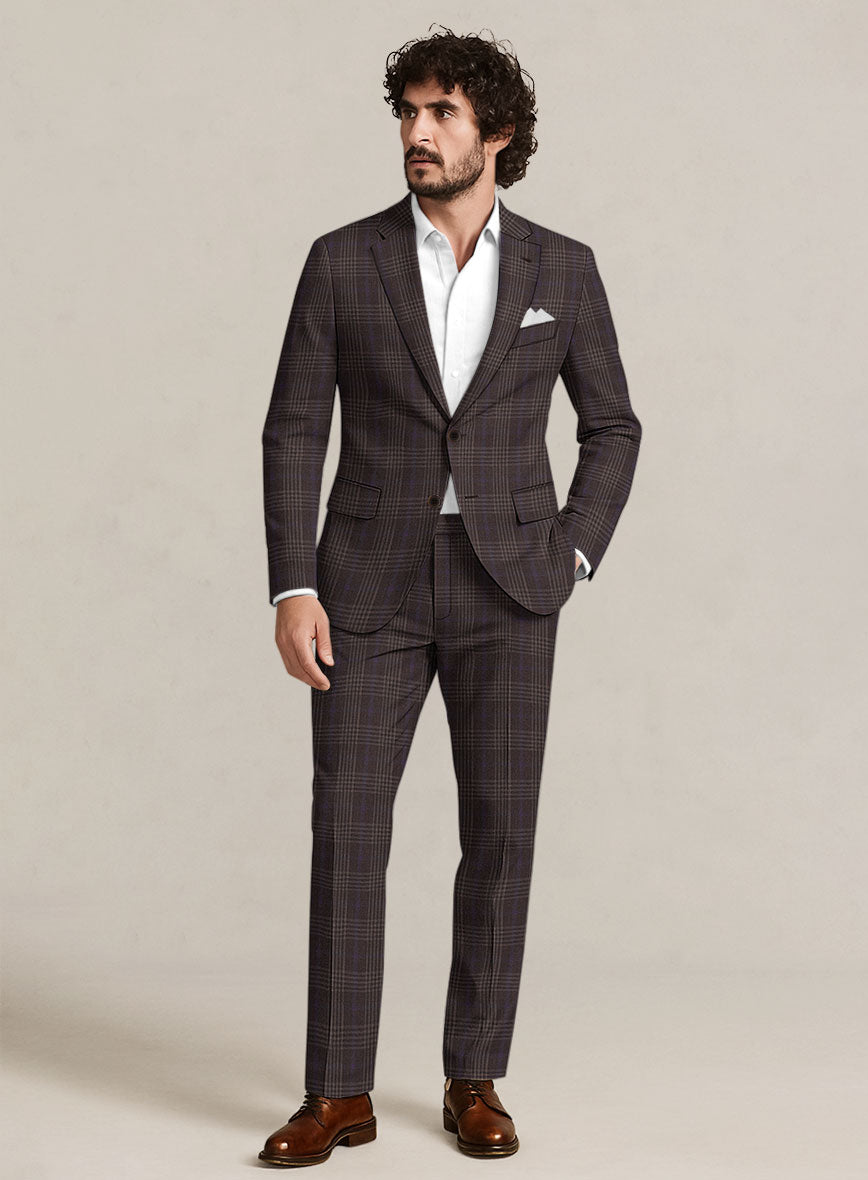 Bristol Noce Brown Check Suit - StudioSuits