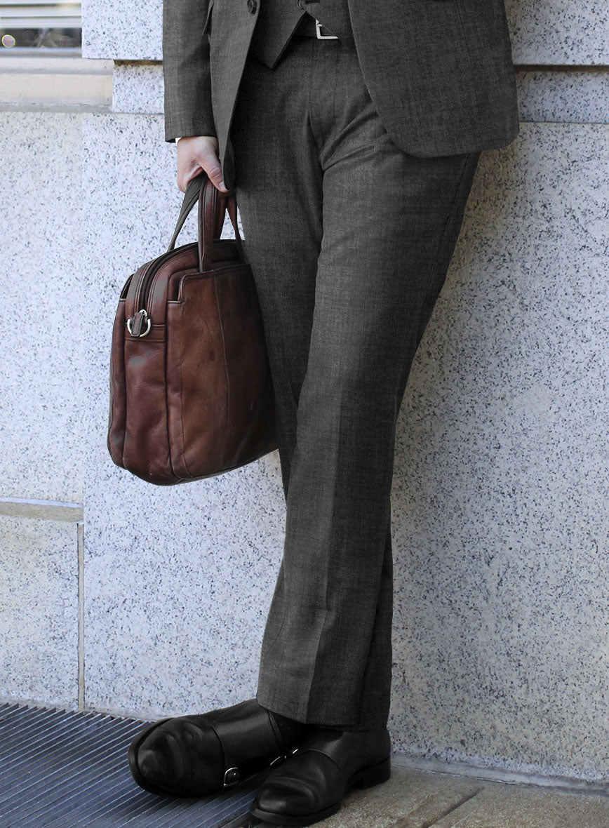 Bristol Gray Sharkskin Pants - StudioSuits