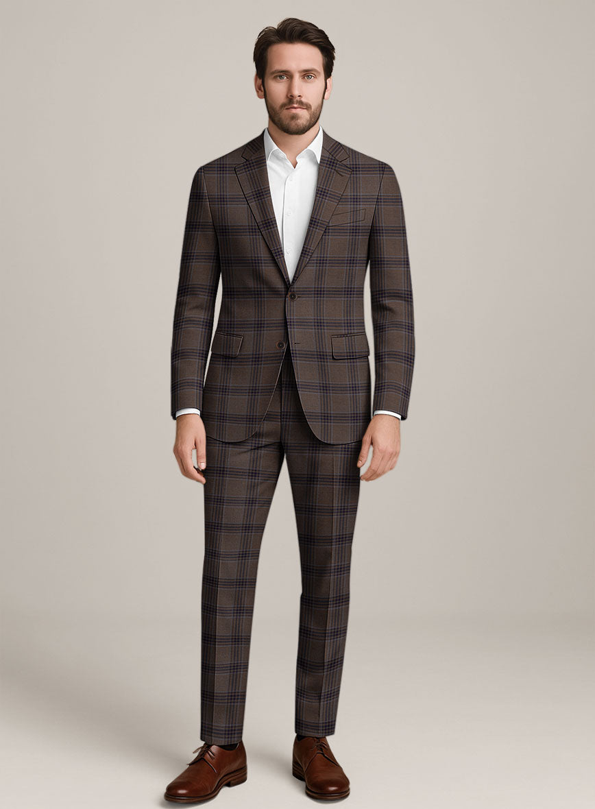 Bristol Trufa Brown Check Suit - StudioSuits