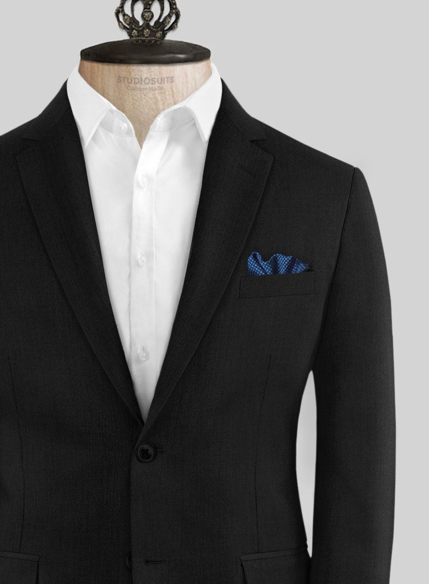 Bristol Umino Black Herringbone Jacket - StudioSuits