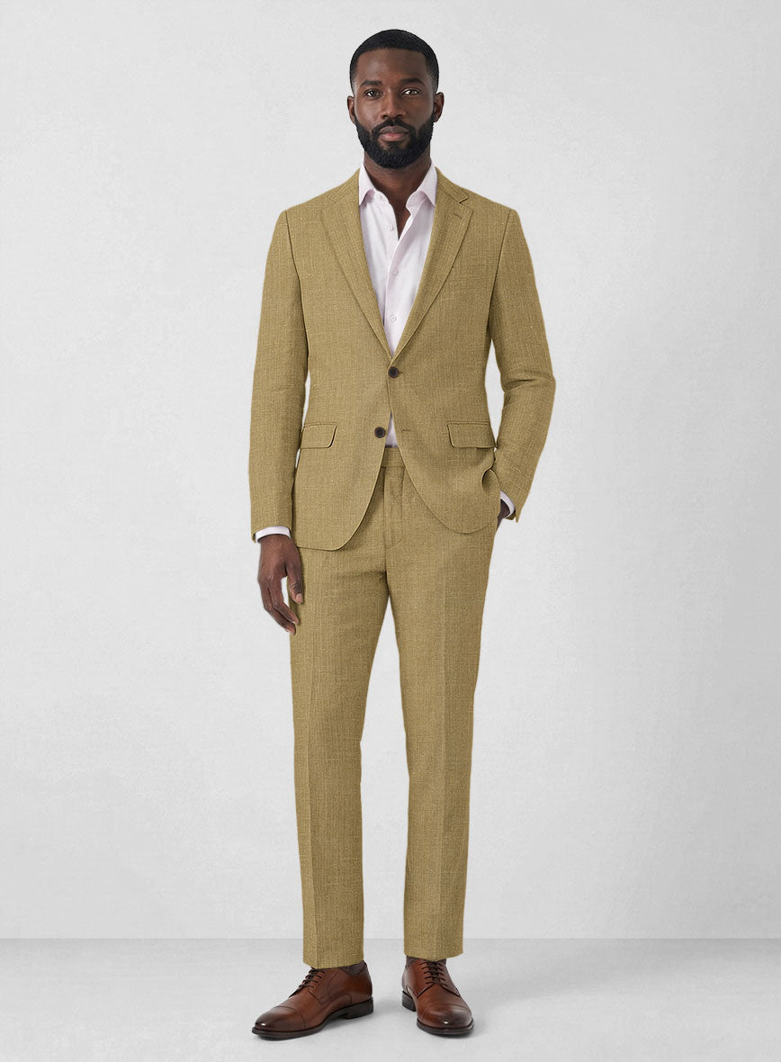 British Khaki Linen Suit - StudioSuits