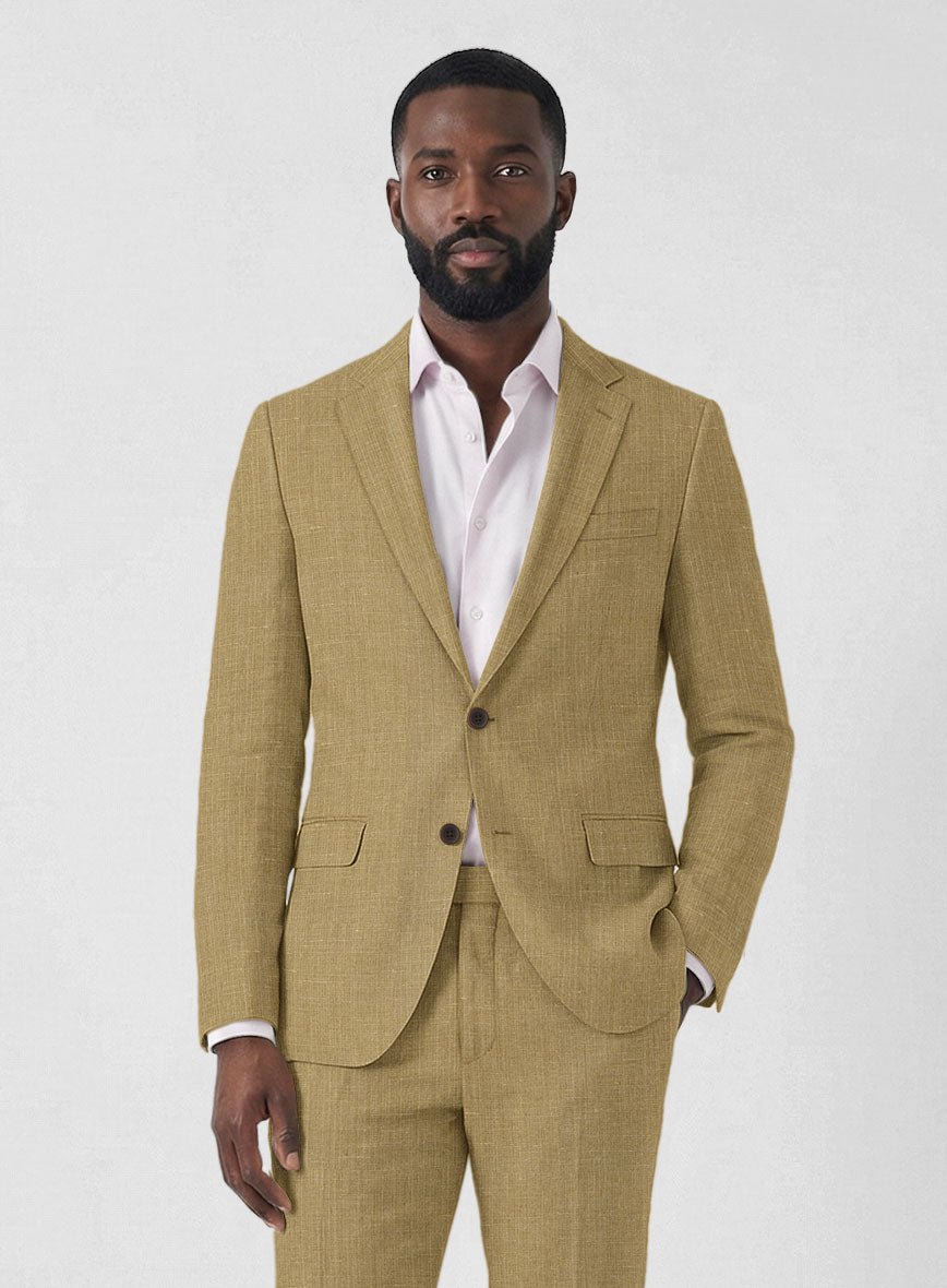 British Khaki Linen Suit - StudioSuits