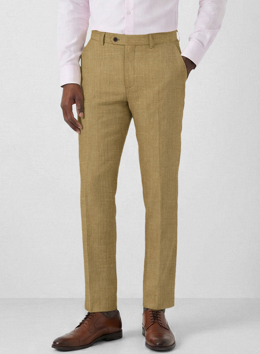 British Khaki Linen Suit - StudioSuits