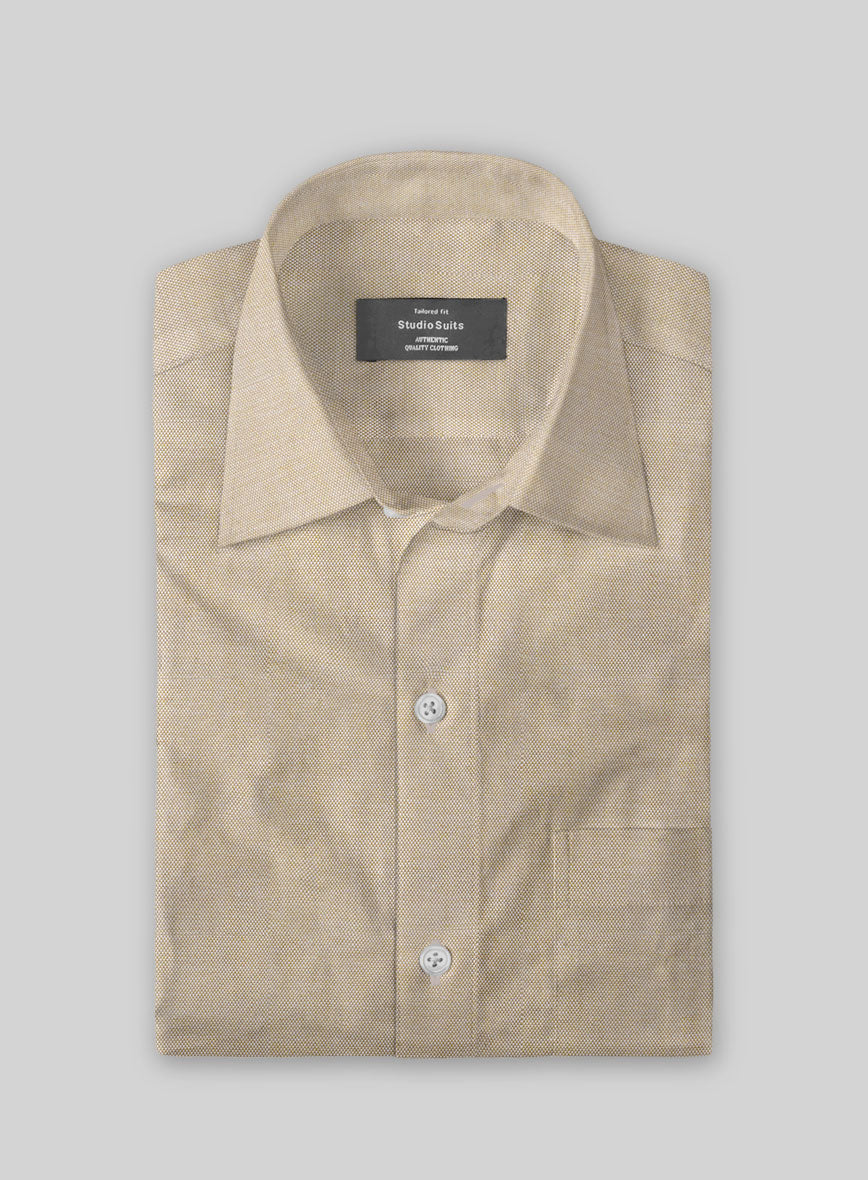 Bronze Mist Dobby Cotton Shirt - StudioSuits