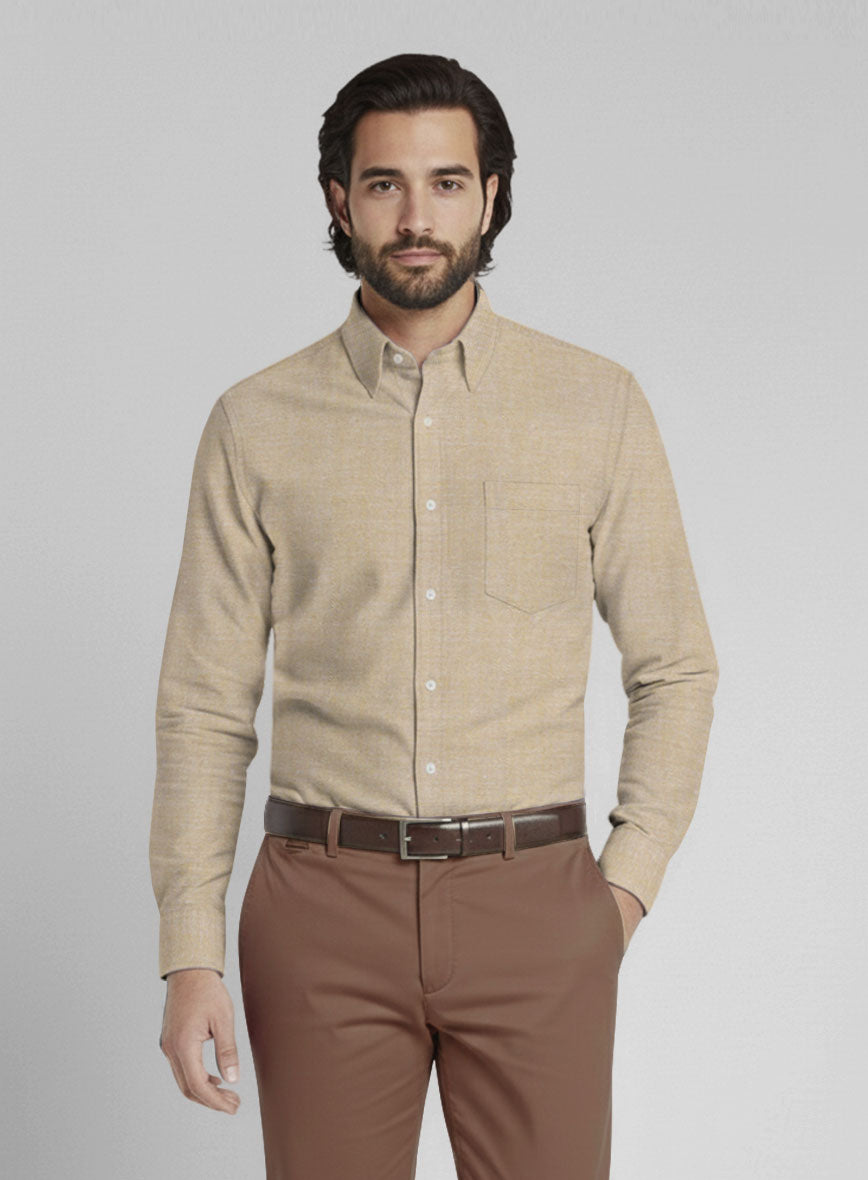 Bronze Mist Dobby Cotton Shirt - StudioSuits
