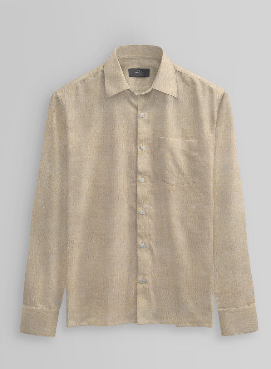 Bronze Mist Dobby Cotton Shirt - StudioSuits